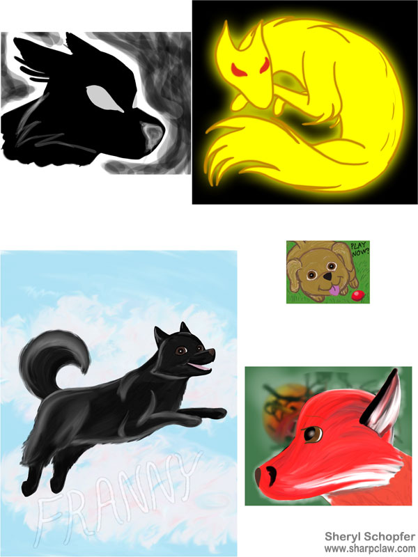 Miscellaneous Art: Dogs And Foxes