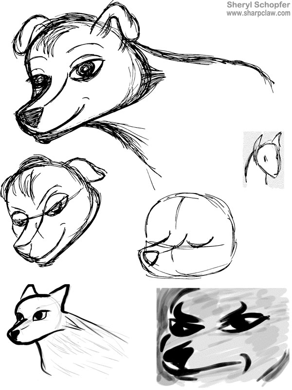 Miscellaneous Art: Dog Sketches