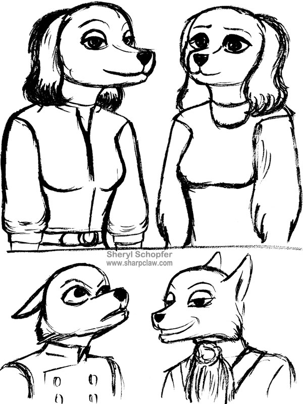 Sharpclaw Art: Siblings Sketches
