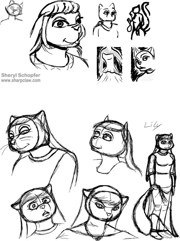 Sharpclaw Art: Lily Sketches