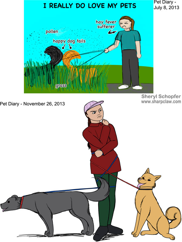 Miscellaneous Art: Pet Diary: Dog Walks