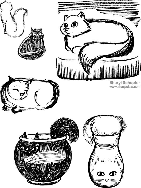 Miscellaneous Art: Liquid Cats