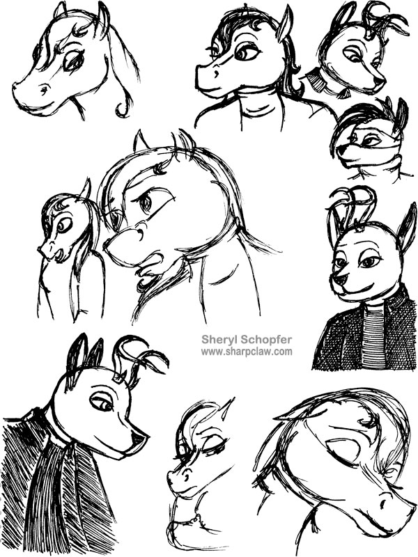 Deer Me Art: Velvet And Thomas Sketches