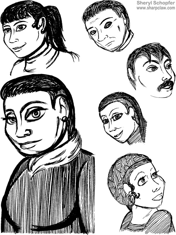 Miscellaneous Art: Face Sketches