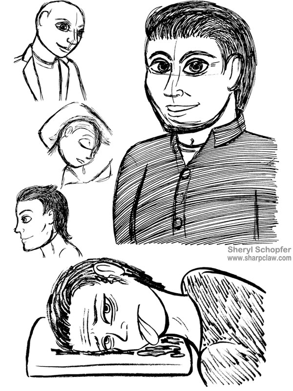 Miscellaneous Art: Men Sketches