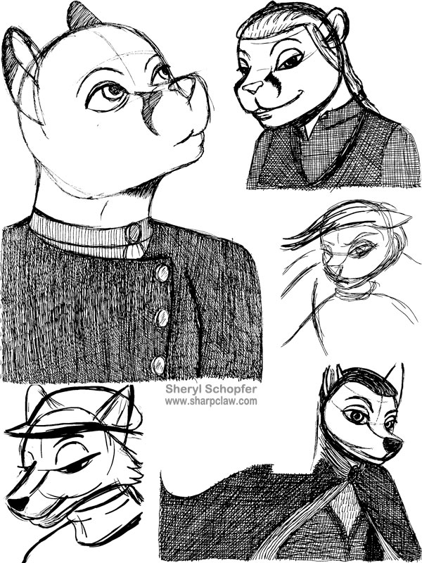 Sharpclaw Art: Loden And Trenchant Sketches