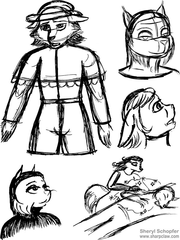 Sharpclaw Art: Character Sketches