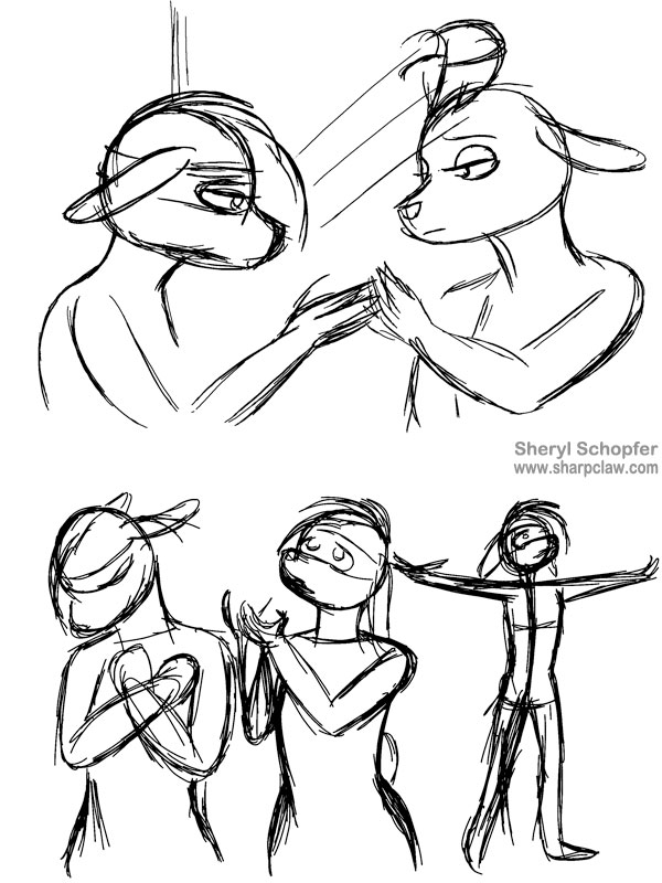 Deer Me Art: Viana And Thomas Sketches