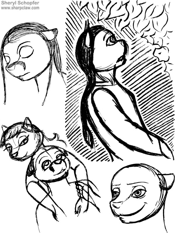 Sharpclaw Art: Mood Sketches