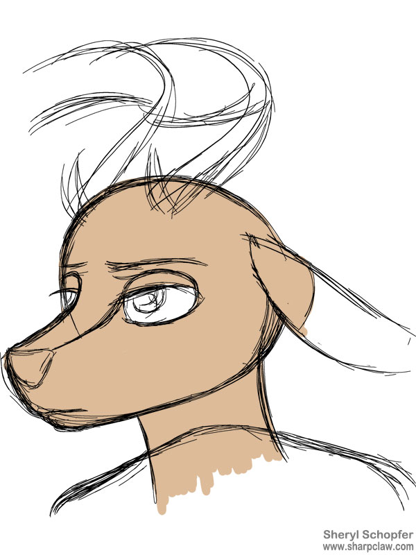 Deer Me Art: Thomas WIP Sketch