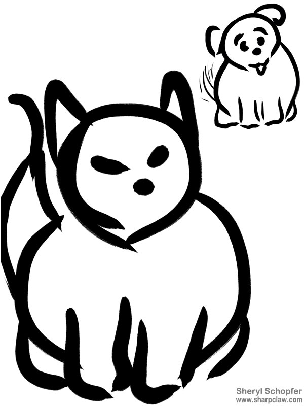 Miscellaneous Art: Cat And Dog Sketches
