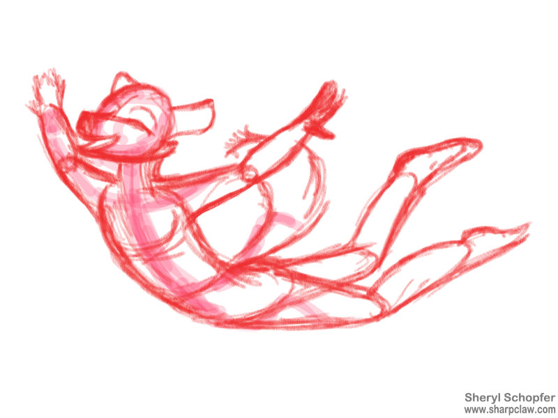 Sharpclaw Art: Jumping Jack Sketch WIP