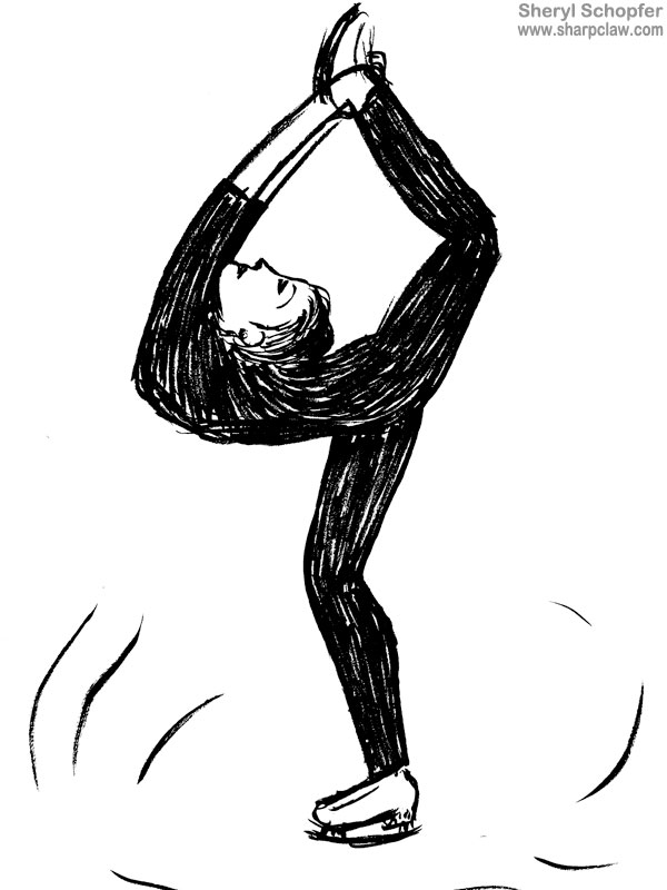 Miscellaneous Art: Contortionist Ice Skater
