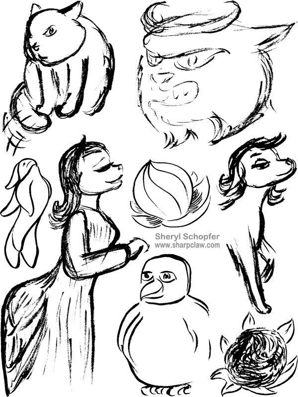 Miscellaneous Art: Animal Doodles