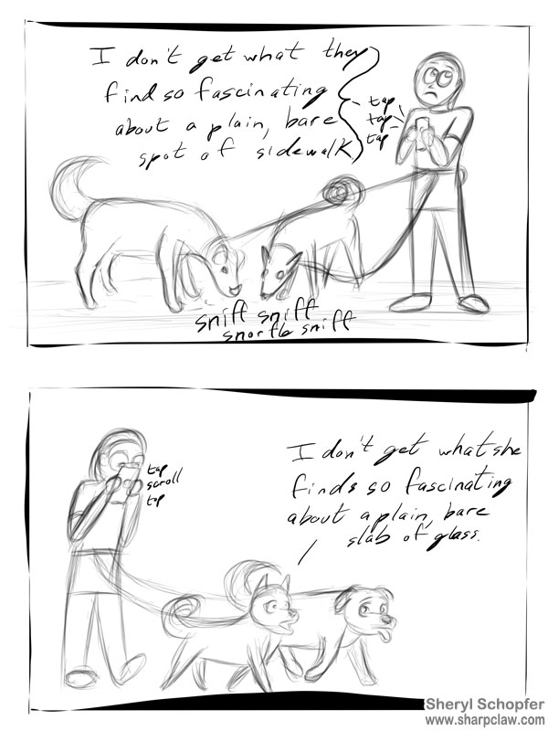 Miscellaneous Art: Pet Diary: Dog Walk