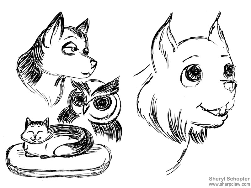 Miscellaneous Art: Animal Doodles