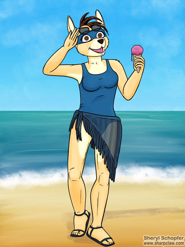 Deer Me Art: Viana on The Beach