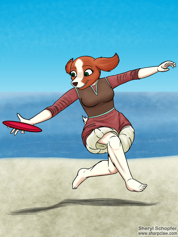 Sharpclaw Art: Ruby for ComicFury Beach Party