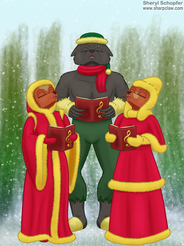 Sharpclaw Art: Christmas Carolers