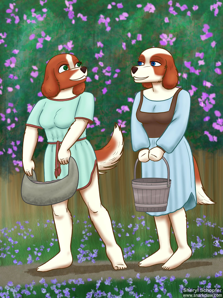 Sharpclaw Art: Ruby And Opal on Laundry Day