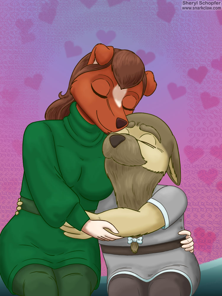 Deer Me Art: Cuddles with Sharpclaw